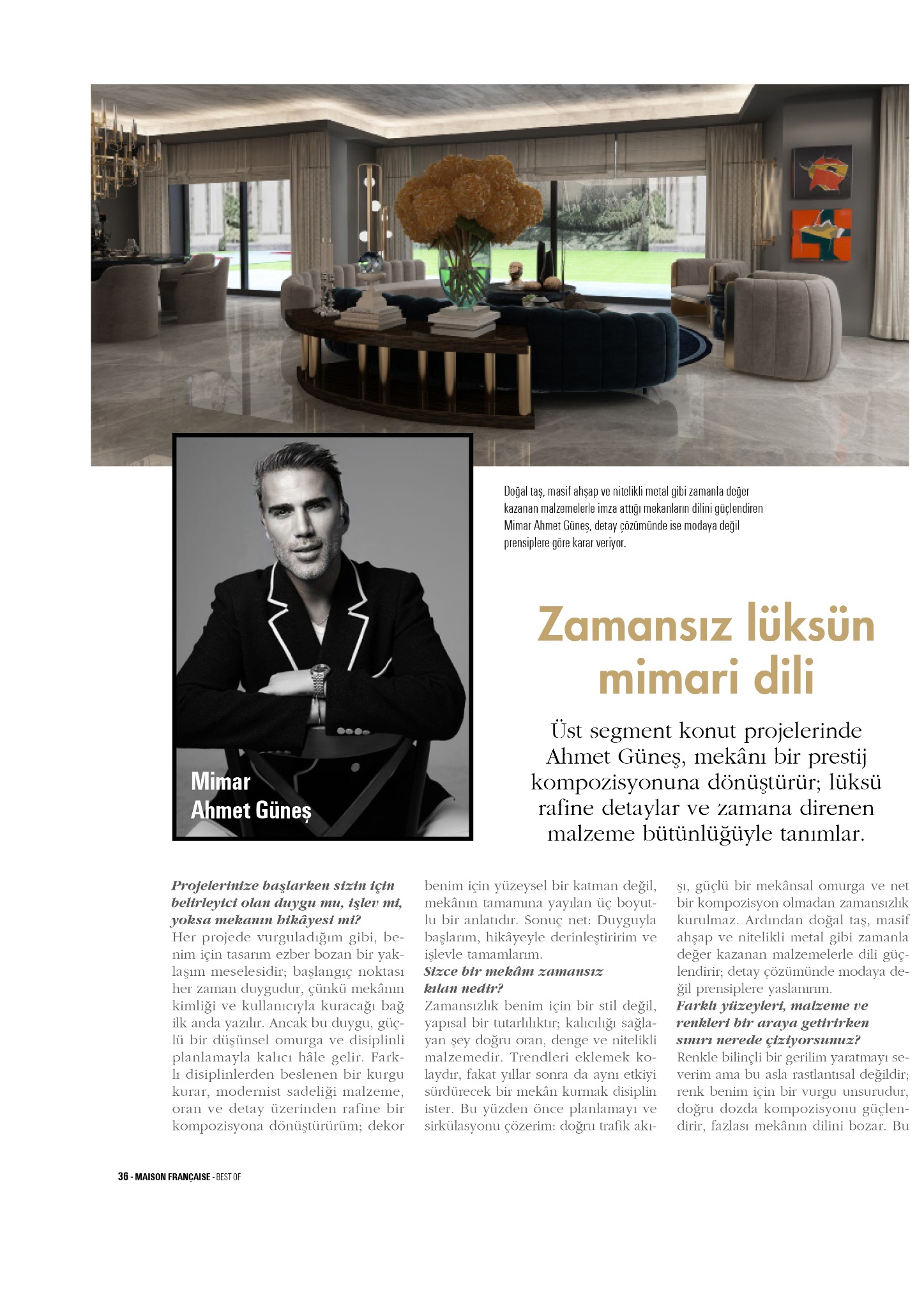 Maison Française Ahmet Güneş röportaj